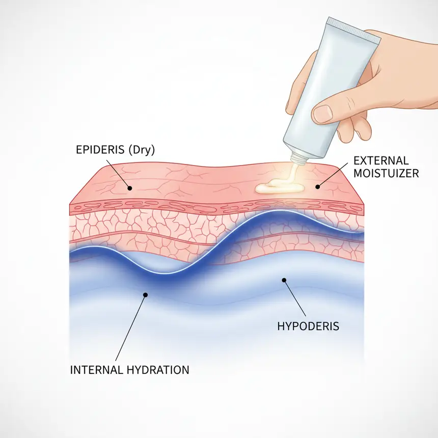 Skin layers and hydration