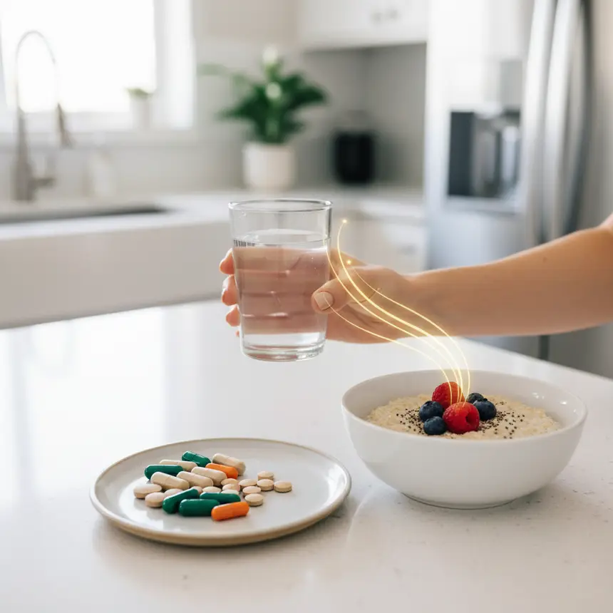 Nutrient intake, consistent habits, after meals, supplement selection