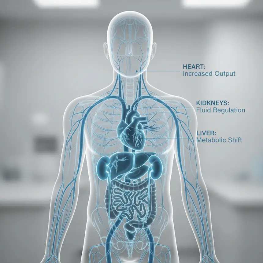 Postpartum body changes, blood circulation