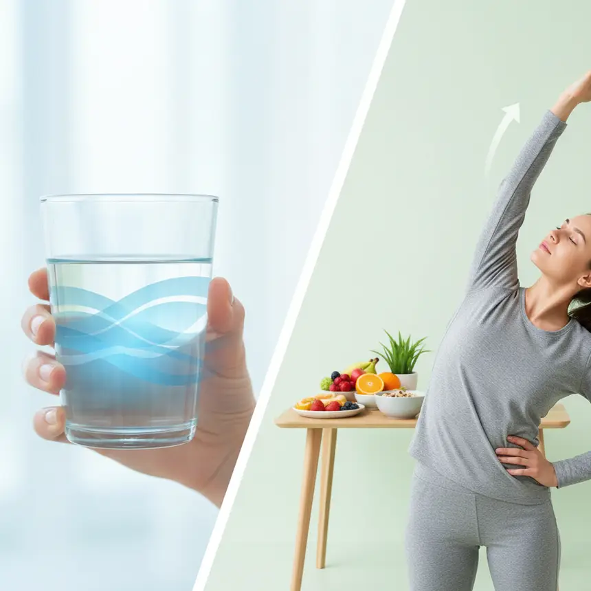 Lifestyle improvement, healthy diet, light exercise