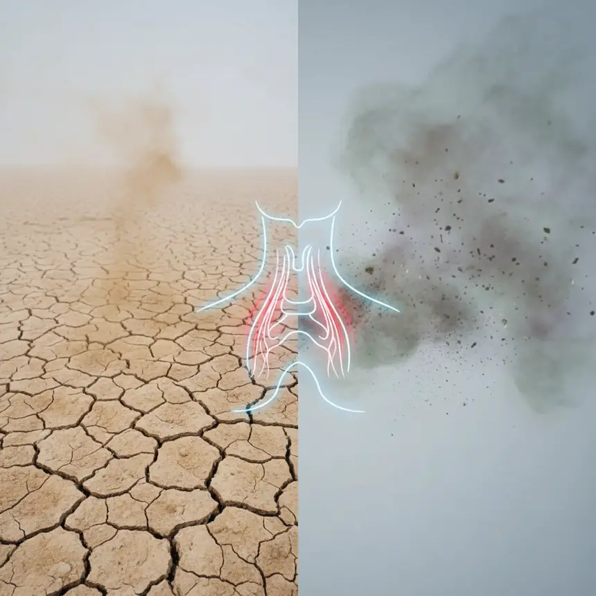 Dry environment, throat irritants