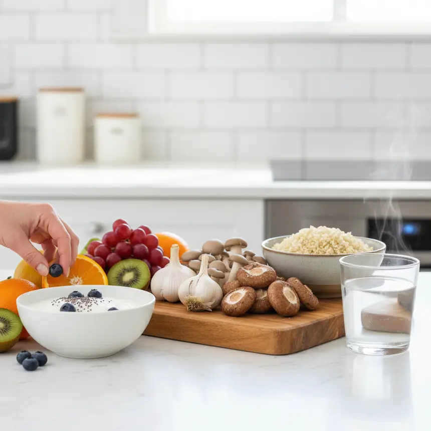 Immune-boosting foods, healthy lifestyle