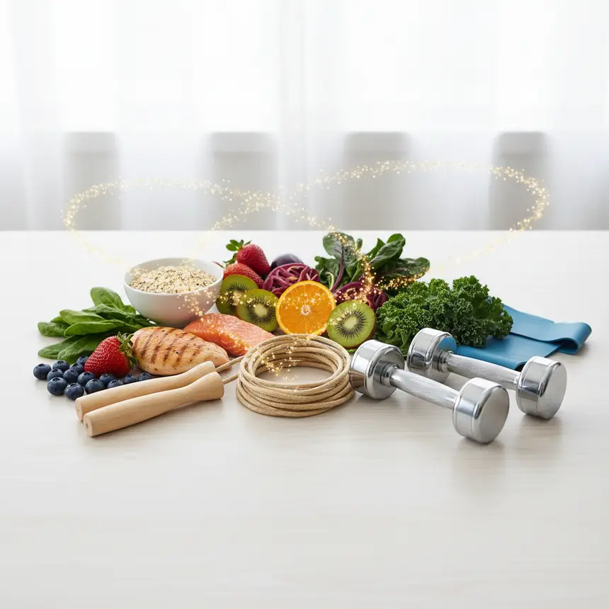 Healthy diet, regular exercise, blood pressure management