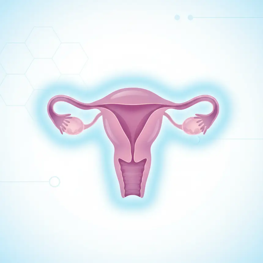 Healthy ovaries and uterus