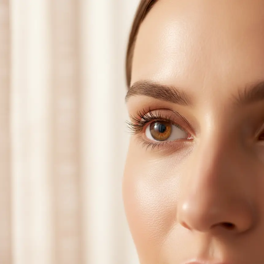 Relaxed and vibrant eye area