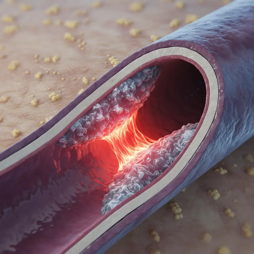 Vascular plaque, impeded blood flow