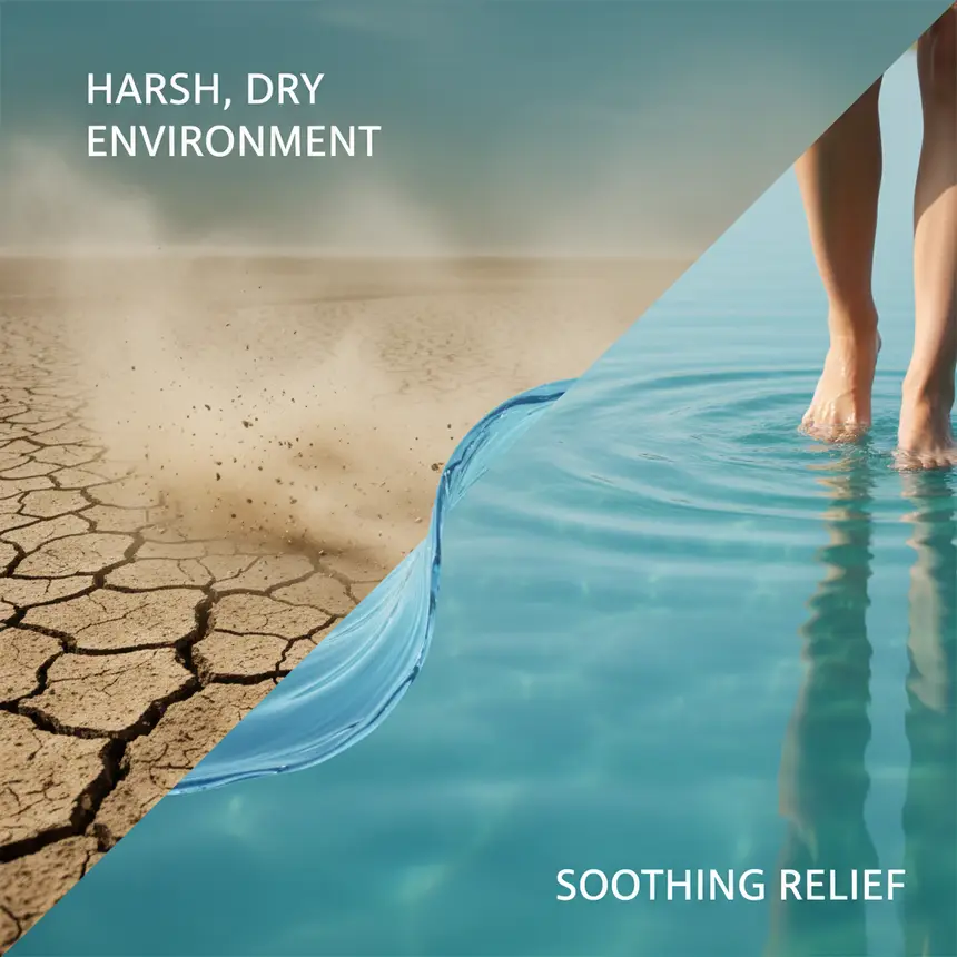 Seasonal throat discomfort causes, dry throat, external irritants