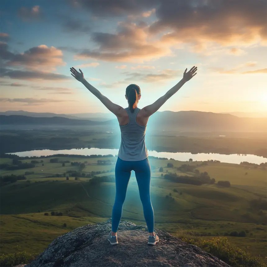 Energetic person, healthy lifestyle