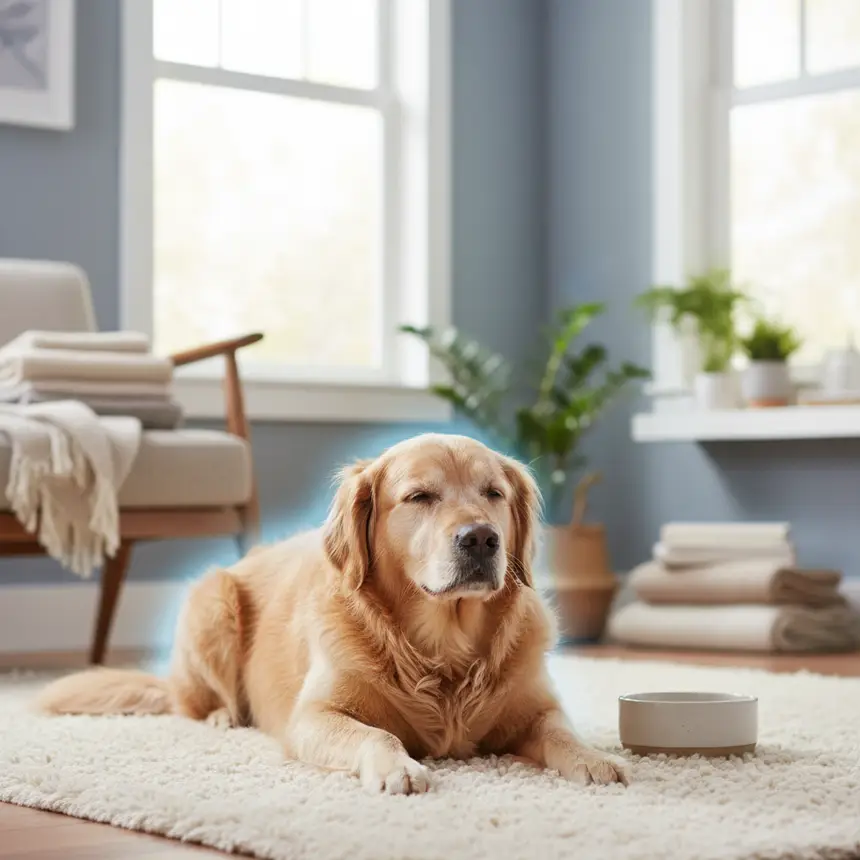 dog healthy winter