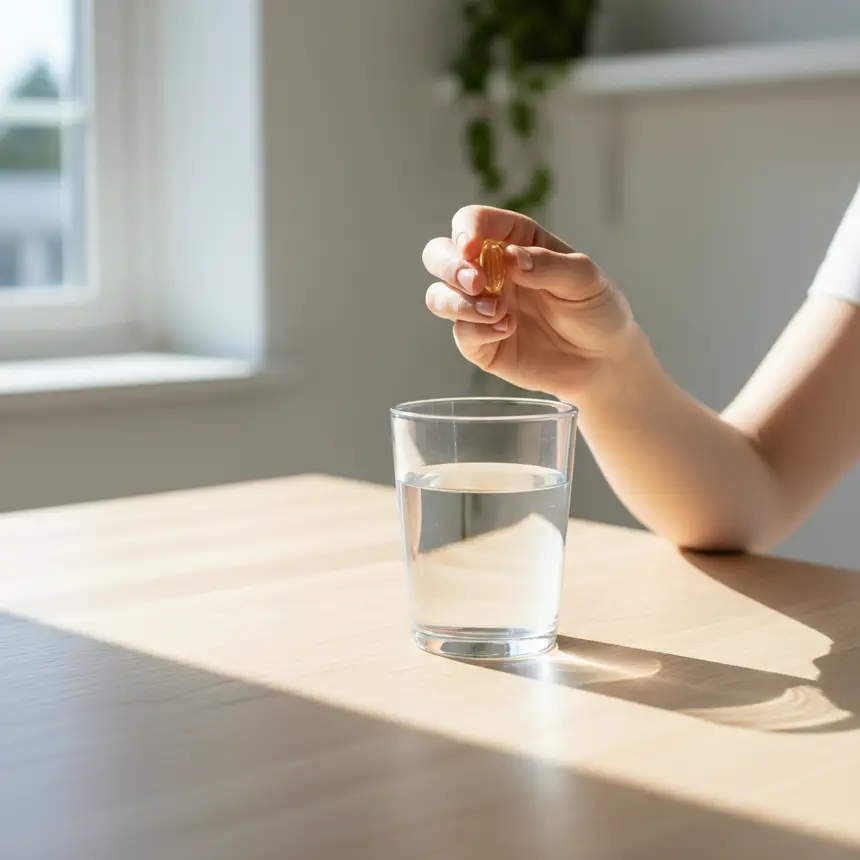 Morning supplement routine with water