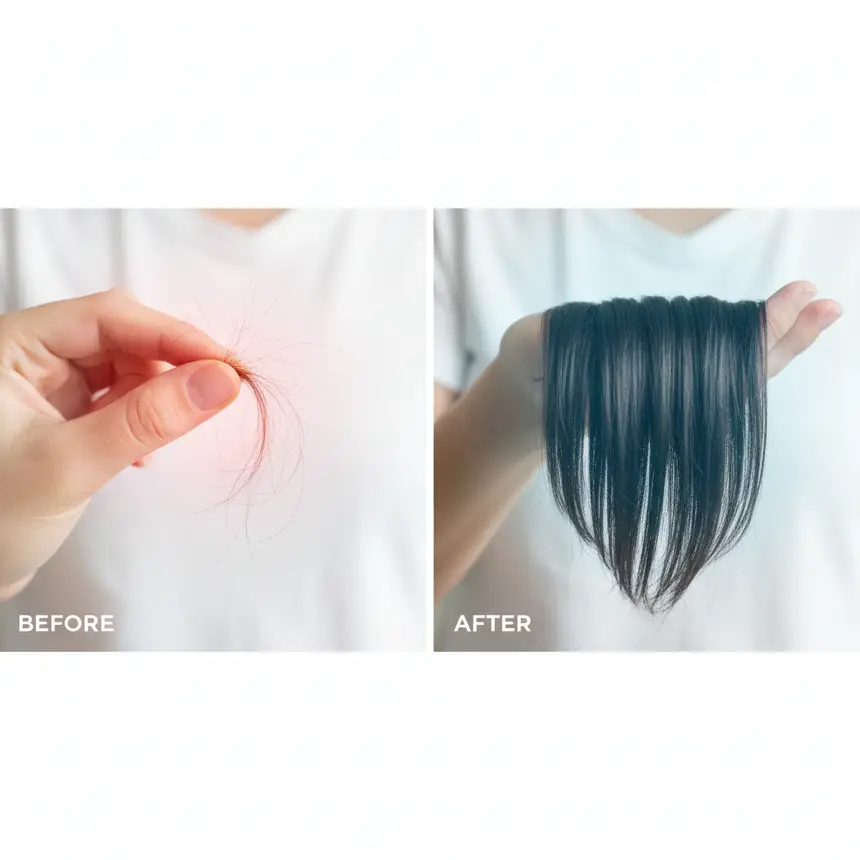 Hair transformation before after