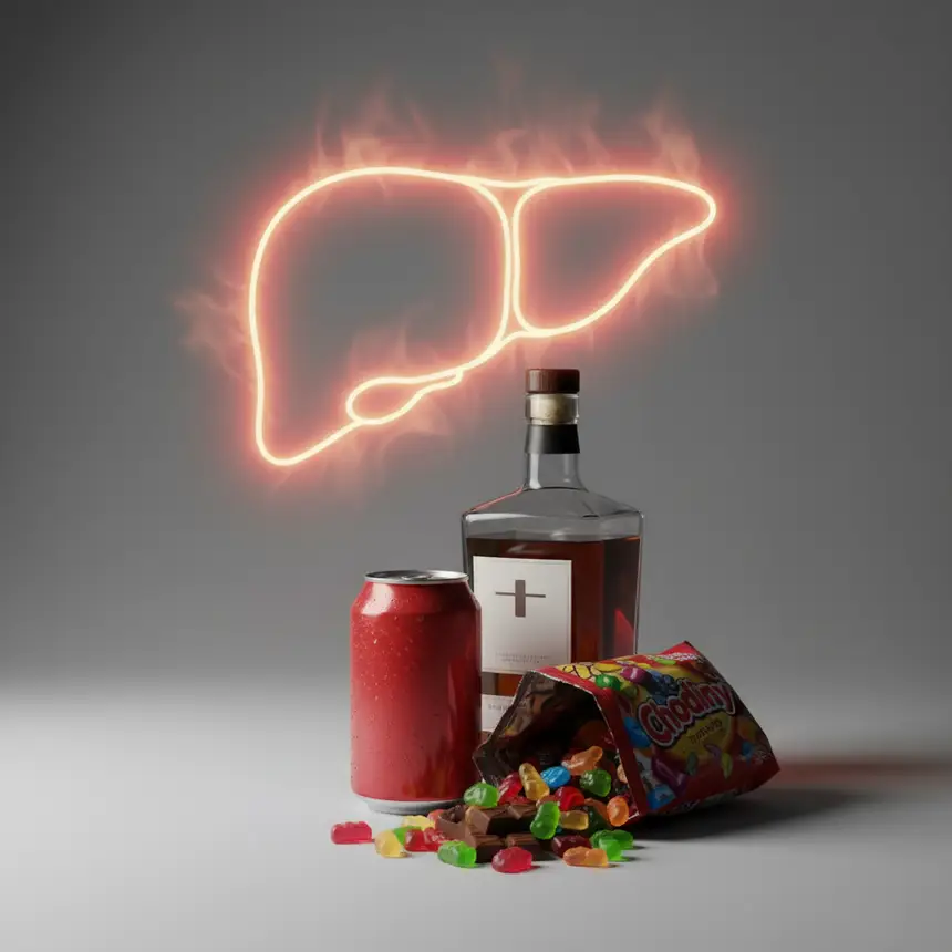 Liver toxic foods, fructose, alcohol