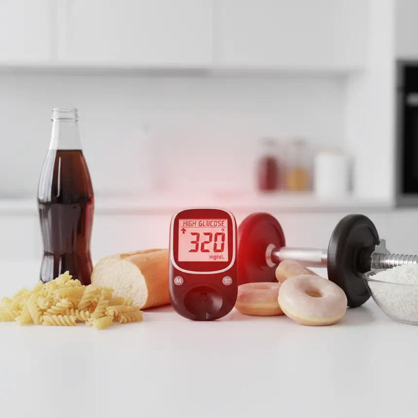 Blood glucose causes