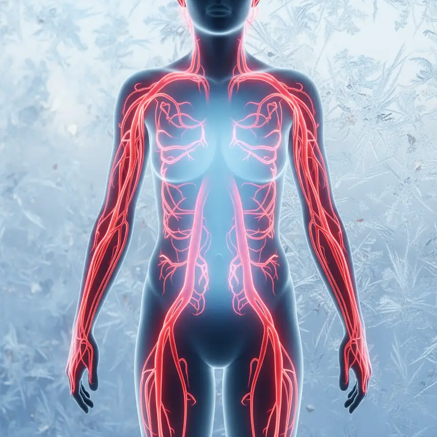 Body temperature regulation, blood circulation, winter cold illness