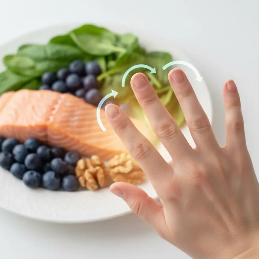 Finger stretches, anti-inflammatory diet