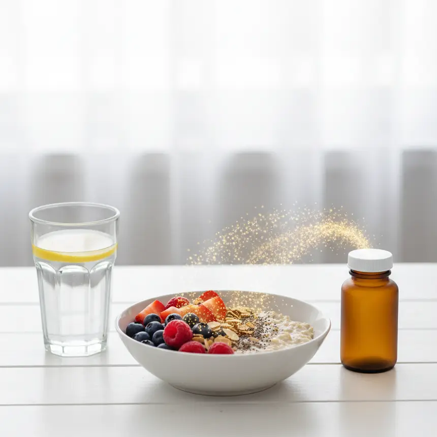Supplement intake, healthy eating, nutrient absorption