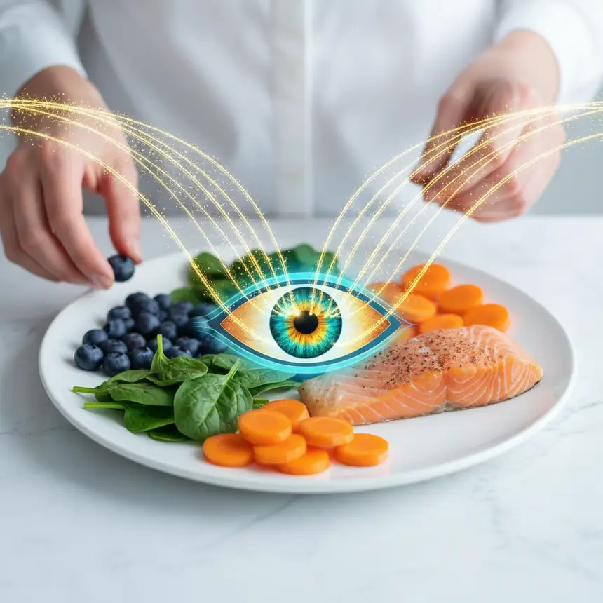 Eye healthy foods, nutrients